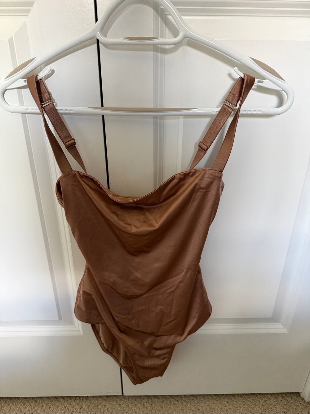 SKIMS Brown Scoop Neck Bodysuit